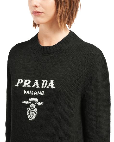 prada polyester knit sweater|prada sweater sale.